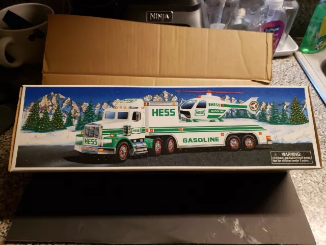 1995 Hess Toy Truck and Helicopter - New in Box
