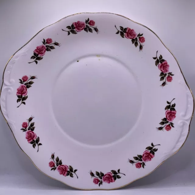 Lovely Vintage Gainsborough Pink Rose Bone China Cake / Dessert / Sandwich Plate