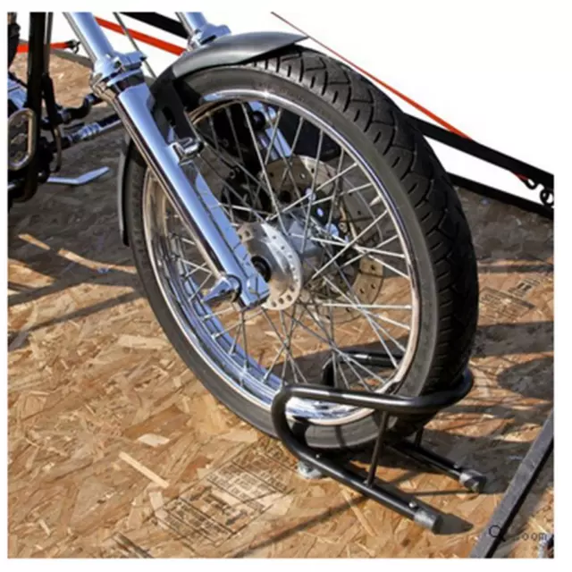 5.5" Black Wheel Chock Fits Dirt Bike Motorcycle Wheels Trailers Mount