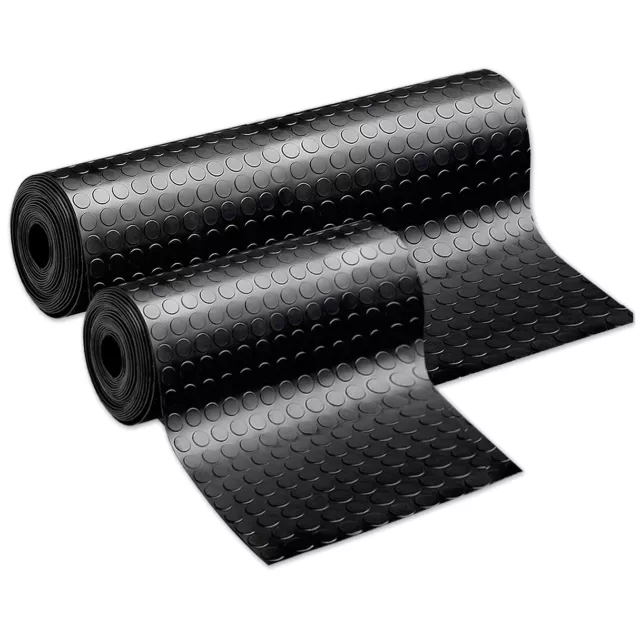 Alfombra Caucho Antideslizante Negro Corredor Revestimiento Suelo Bolle Pata PVC