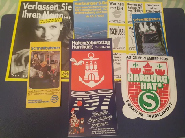 HVV Hamburger Verkehrsverbund Fahrplan 1983 Eröffnung S Bahn Harburg