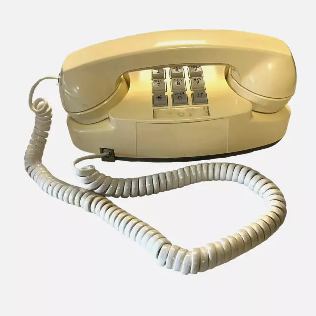 Teléfono Vintage Western Electric Princess 2702 BM con Botón Táctil ~ MARFIL