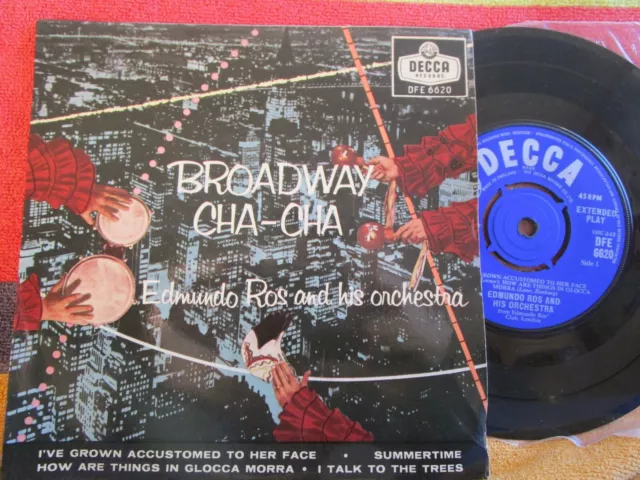 Edmundo Ros And His Orchestra ‎– Broadway Cha-Cha. Decca Vinyl 7inch Single