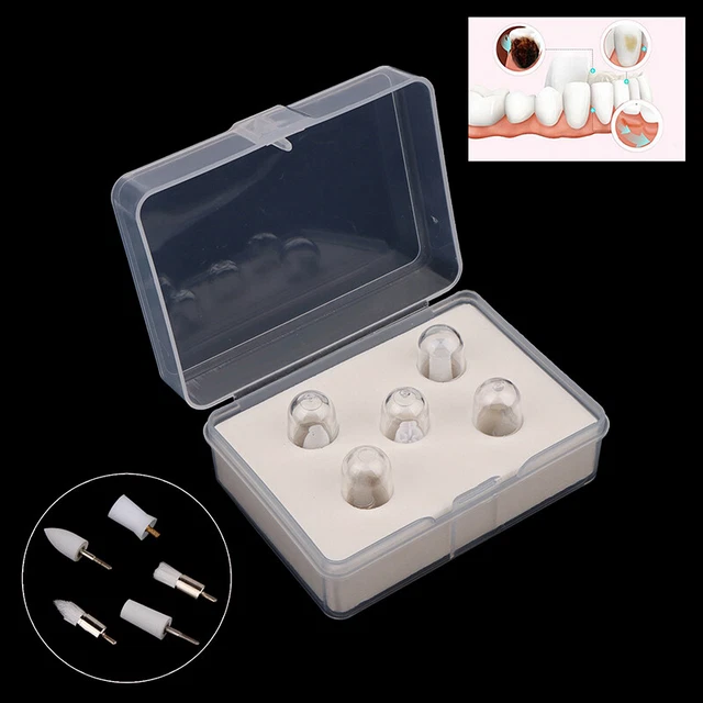 5 pz lucidatore denti testa rimozione placca dentale sbiancamento denti strumento di pulizia sbiancamento st