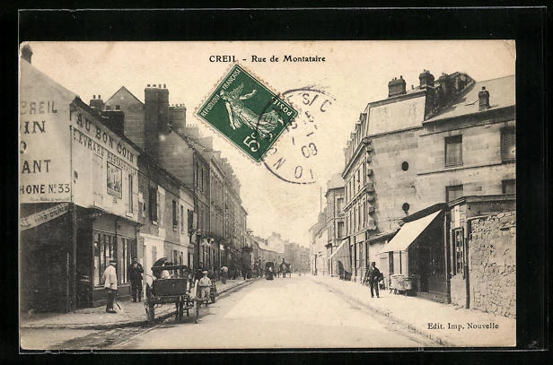 CPA Creil, Rue de Montaire