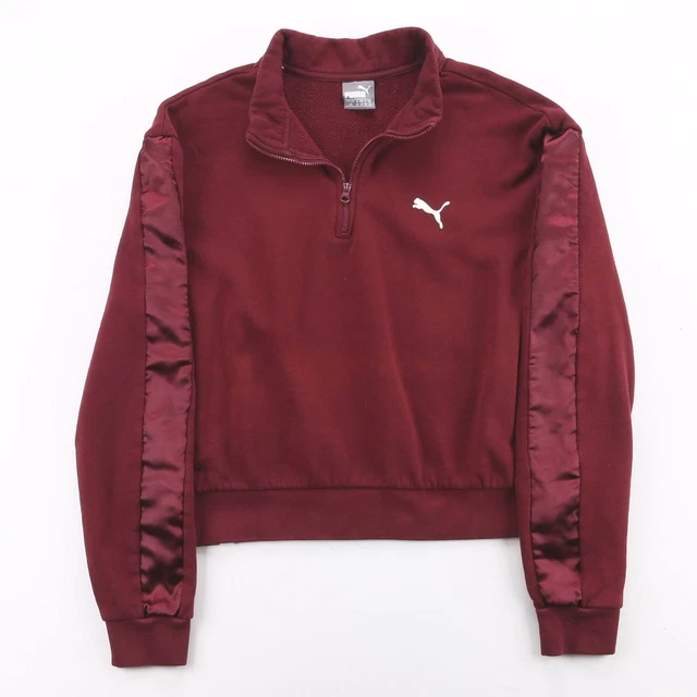 Felpa PUMA donna marrone cerniera 1/4 M