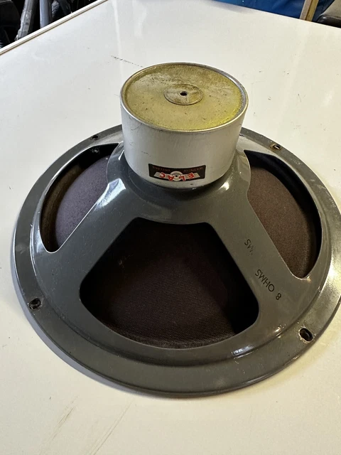Elac 10” Alnico 1960s Driver Wem Vox Fit 8 Ohms 15w