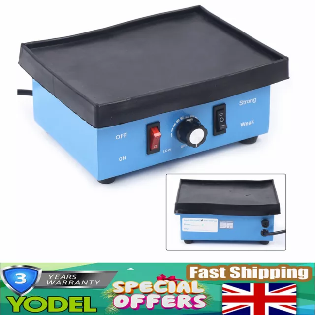 Dental Lab Vibrator Square Platform Vibrating Shaker Oscillator Machine 120W UK