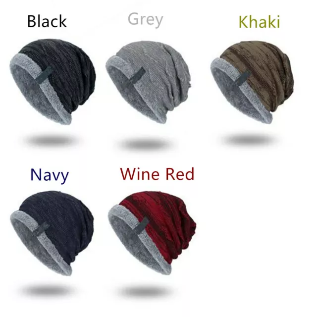 Winter Beanies Slouchy Chunky Hat for Men Women Warm Soft Skull Knitting Caps