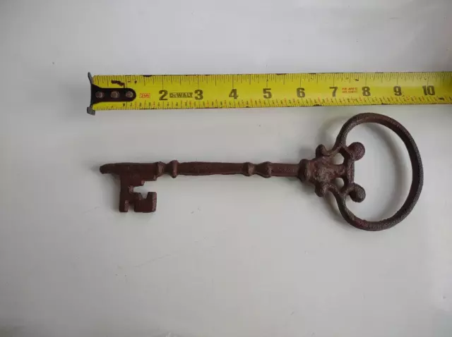 Antique Vintage Style Cast Iron Large Skeleton Key