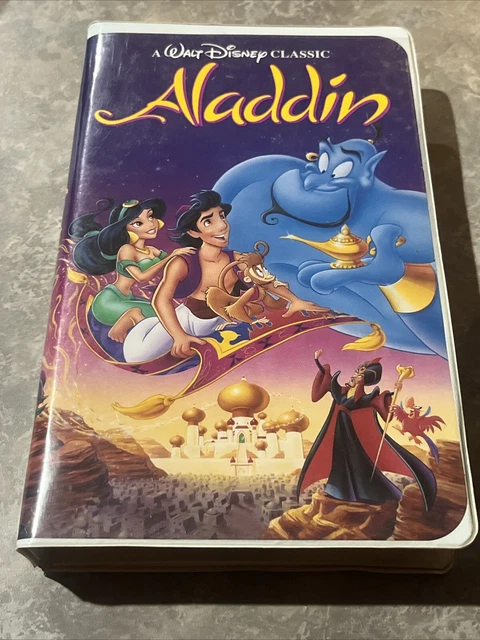 ALADDIN VINTAGE 1992 Black Diamond VHS Walt Disney Classic Clamshell ...