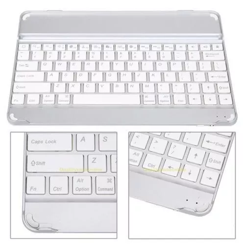 Ultra-thin Aluminum Wireless Bluetooth Keyboard Case Cover For ipad 2 / 3/ 4 UK