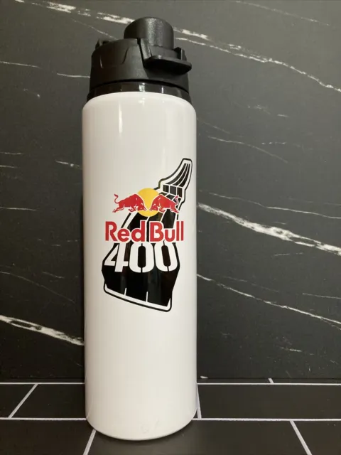 Red Bull 400 Racing Water Bottle Aluminum Plastic Twist On Lid With Flip Top