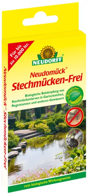Neudorff Neudomück Stechmücken-frei, 10 Tabletten / 10.000 Liter Wasser