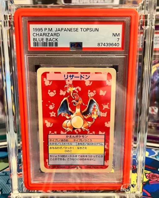 1995 Charizard Topsun No Number Error PSA 7 Blue Back Pokemon Japanese Nintendo 2