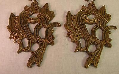4 Vintage Style French Ormolu Bronze Embellishments Cabinet Furniture Hardware