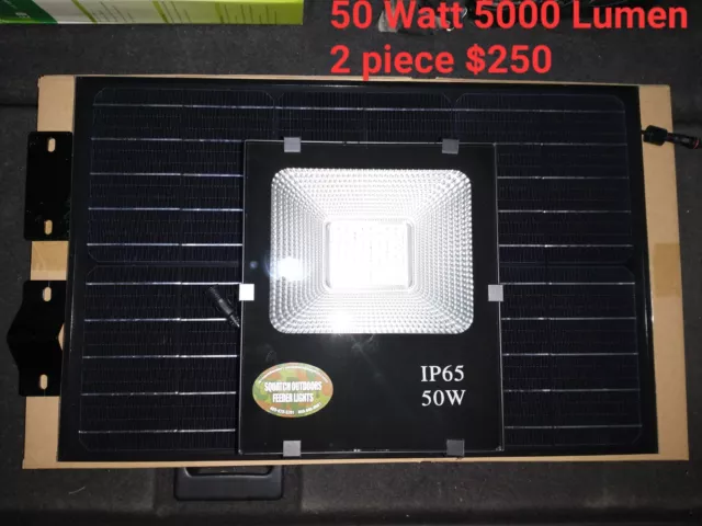 Super Bright 50 Watt 5000 Lumen Solar Powered Green LED Hog Hunting Light