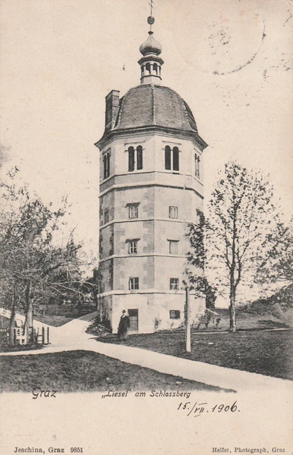 AK - PK, Graz, Steiermark " Liesel " am Schlossberg, Detail, gel.1906