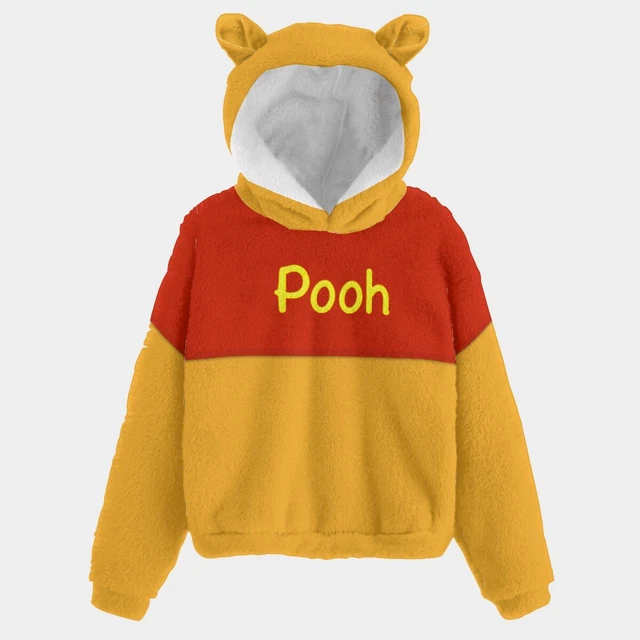 Pooh Bear Kid’s Borg Fleece Hoodie with Ears - Winnie