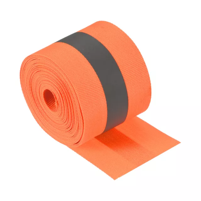 5cmx5m Athletic Track Reflective Band Nylon Strip Tape Race Sport, Orange