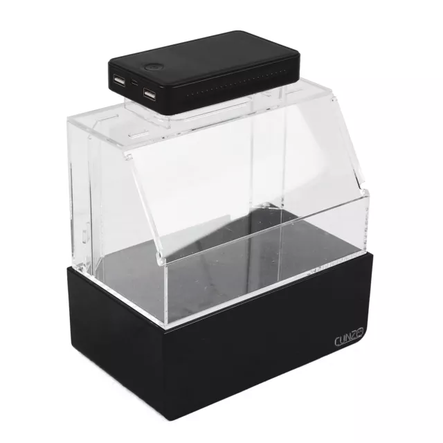 Betta Fish Tank Desktop Mini Aquaponic Aquarium Water Filter LED Light Air Pump 5