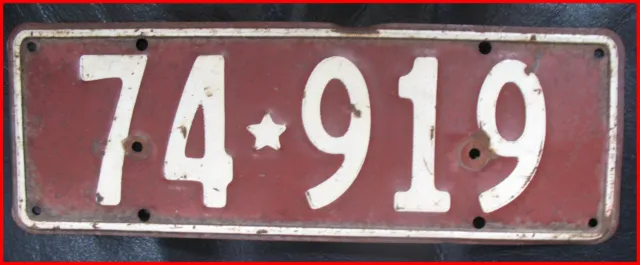 Vintage New Zealand License or Registration plate for a car 1956-1961