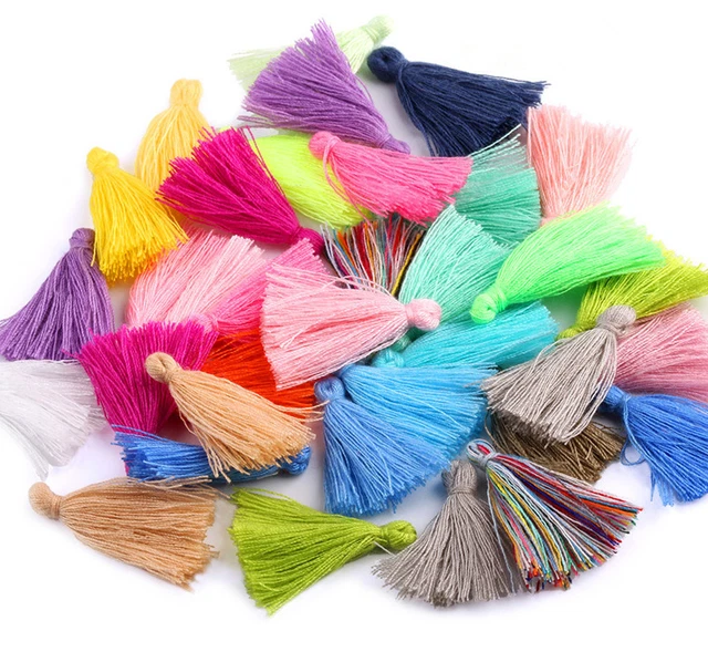 100pcs Cotton Small Tassels Fringe Cotton Tassels Trim For Sewing Accessories