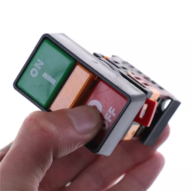 Pulsante ON OFF START STOP con Indicatore Luce Interruttore Momentaneo Rosso Verde Po RF