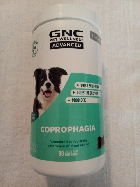 90 Count GNC Pets Advanced Coprophagia Soft Chews DOG POOP EATING DETERRENT 6/23