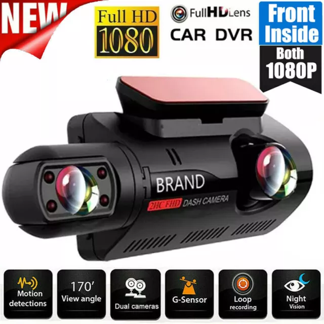 1080P G Sensor Car Dash Cam Recorder Dual Lens DVR Front and Rear Camera Video