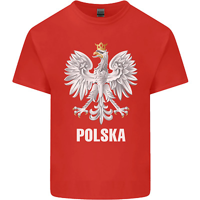 Polska Orzel Poland Flag Polish Football Mens Cotton T-Shirt Tee Top