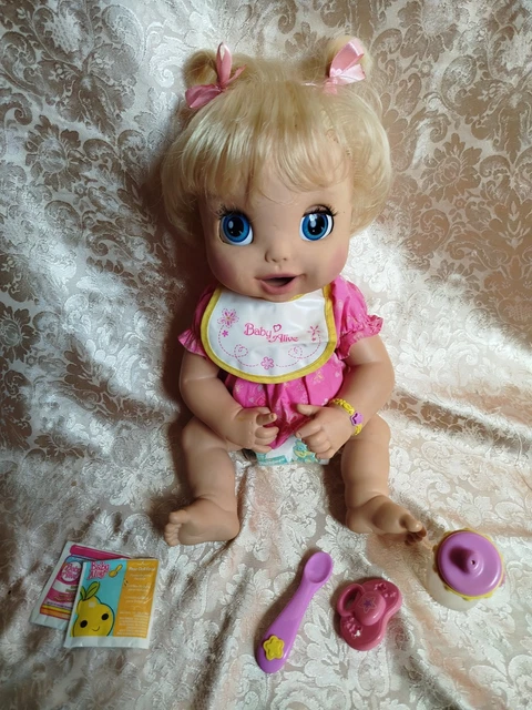 RARA BAMBOLA BABY Alive 2006 Baby Eva Hasbro Soft Face Accessori