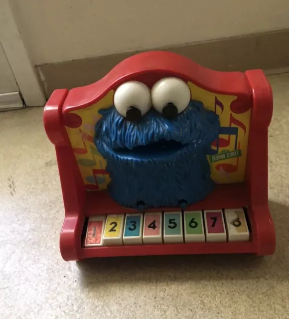 VINTAGE SESAME STREET Cookie Monster Toy Piano 1976 Child Guidance
