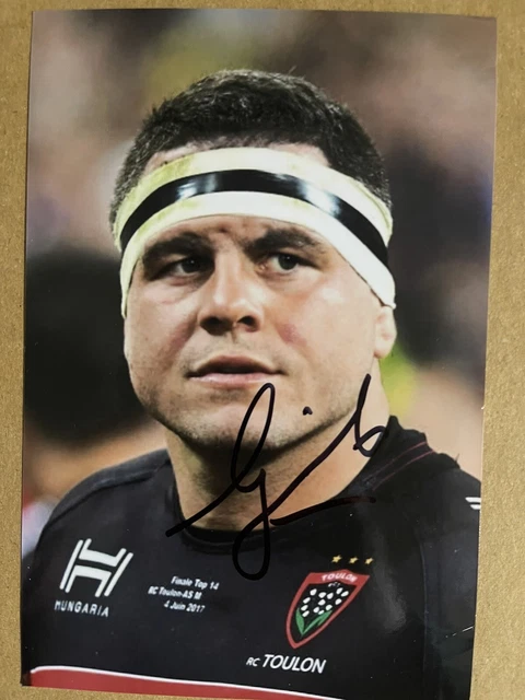 Guilhem Guirado- Toulon Rugby Signed 6x4 Photo