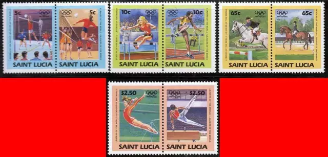 St.Lucia = Été Olympiques MNH SPORTS,Chevaux,Gymnastique,Volley-Ball