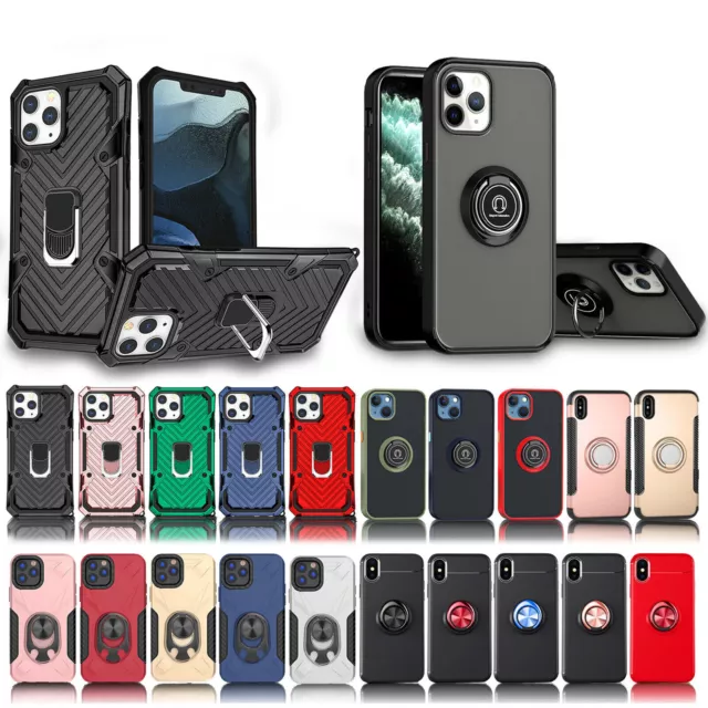 Case For iPhone 14 13 12 11 Pro Max 8 Plus XR SE Shockproof Magnetic Ring Cover