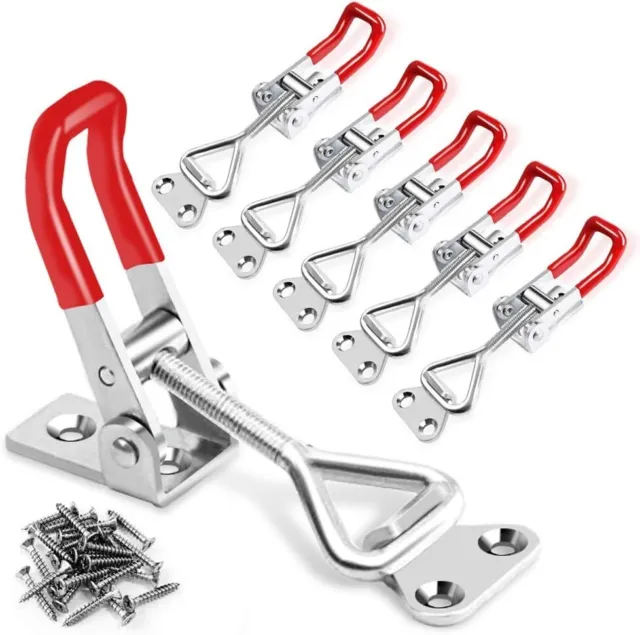 6 Pack Toggle Latch Clamp Smoker 330lbs Holding Capacity Adjustable 24 Screws