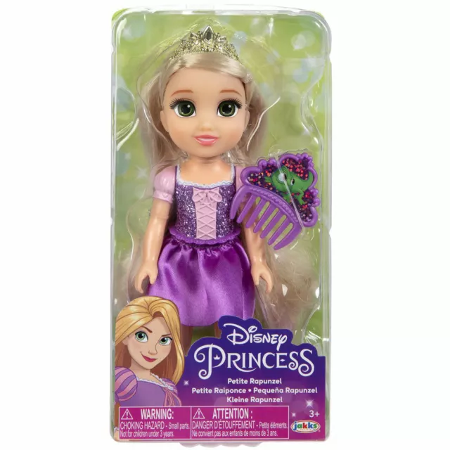 New Disney Princess Petite Glitter Rapunzel Doll w/ Comb - Sparkling Fun!