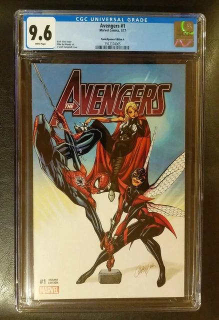 Avengers 1 CGC 9.6 J. Scott Campbell Variant Cover ComicXposure Edition A Marvel