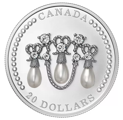 Moneda de plata fina 0,9999 Canadá 2021 1 oz nudo de amante tiara