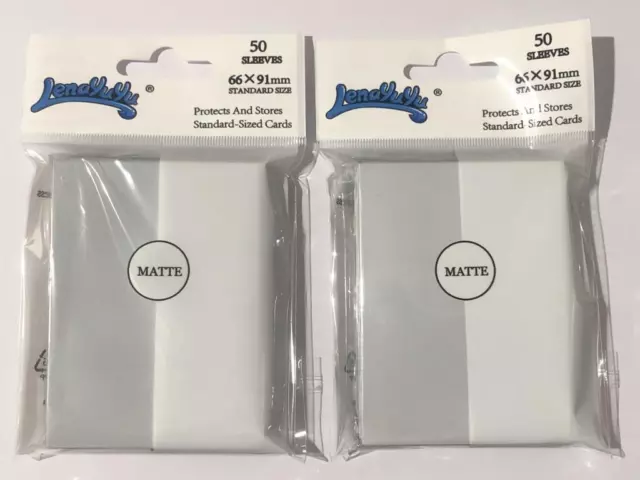 100 Matte Whiteblack Color Lenayuyu CCG MTG Pokemon Gaming Card Sleeves 66x91mm