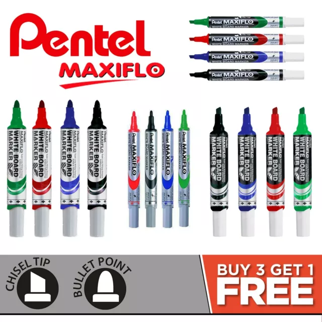 Pentel maxiflo whiteboard marker assorted set of 6 MWL5S-6 (Per 1)