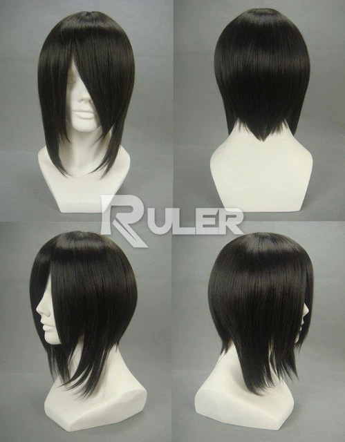 Short Ash-Sebastian Michaelis Black Anime cosplay wig + Wigs hairnet