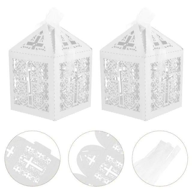 20 Pcs Candy Box Baptism Favor Boxes for Christening Wedding