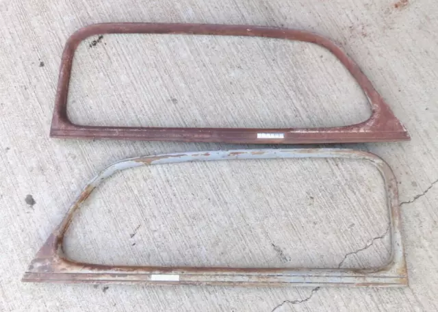 1937 1938 Chevy 2dr Sedan DOOR WINDOW GARNISH TRIM MOLDINGS Original GM pair