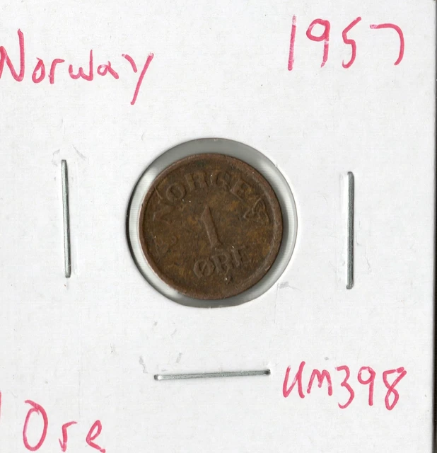Coin Norway 1 Ore 1957 KM398