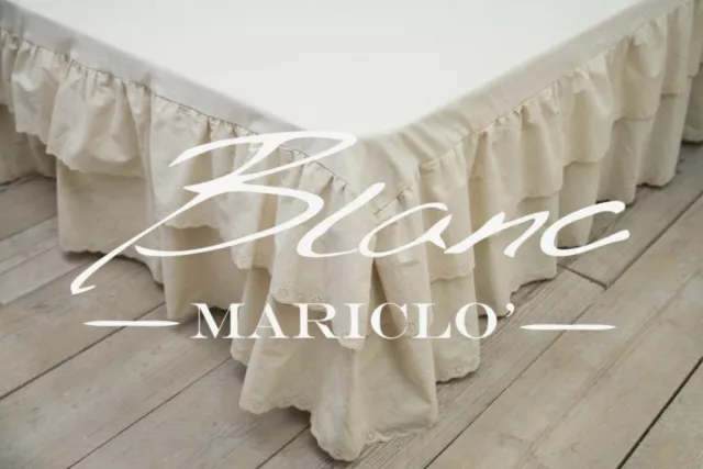 VESTILETTO GIROLETTO MATRIMONIALE Shabby Chic Blanc Mariclò Serie Sangallo  Beige EUR 109,00 - PicClick IT