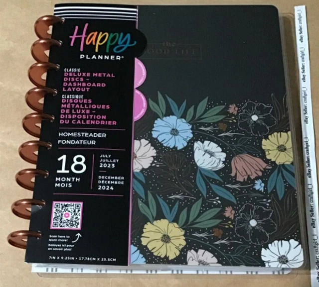 NEW! HAPPY PLANNER 20232024 DELUXE “HOMESTEADER” Classic DASHBOARD