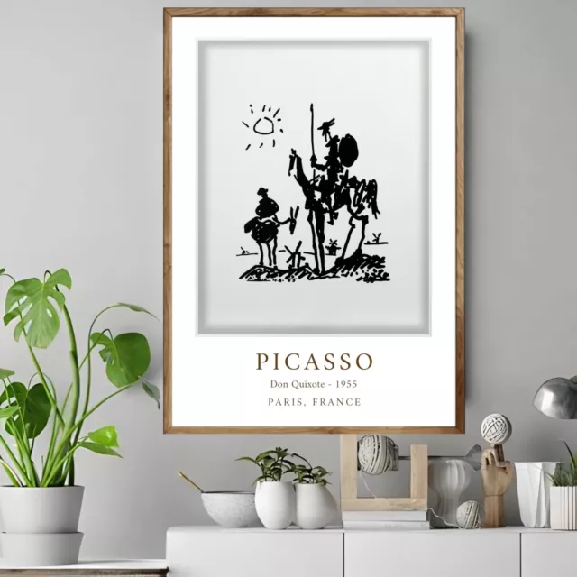 Pablo Picasso - Don Quixote - Vintage Museum Wall Art Poster / Canvas Print
