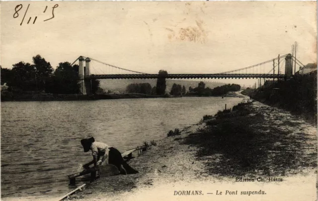 CPA DORMANS - Le Pont suspendu (364186)